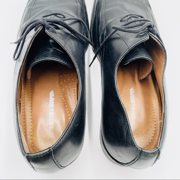 Johnston & Murphy Black Leather Oxford Dress Shoes